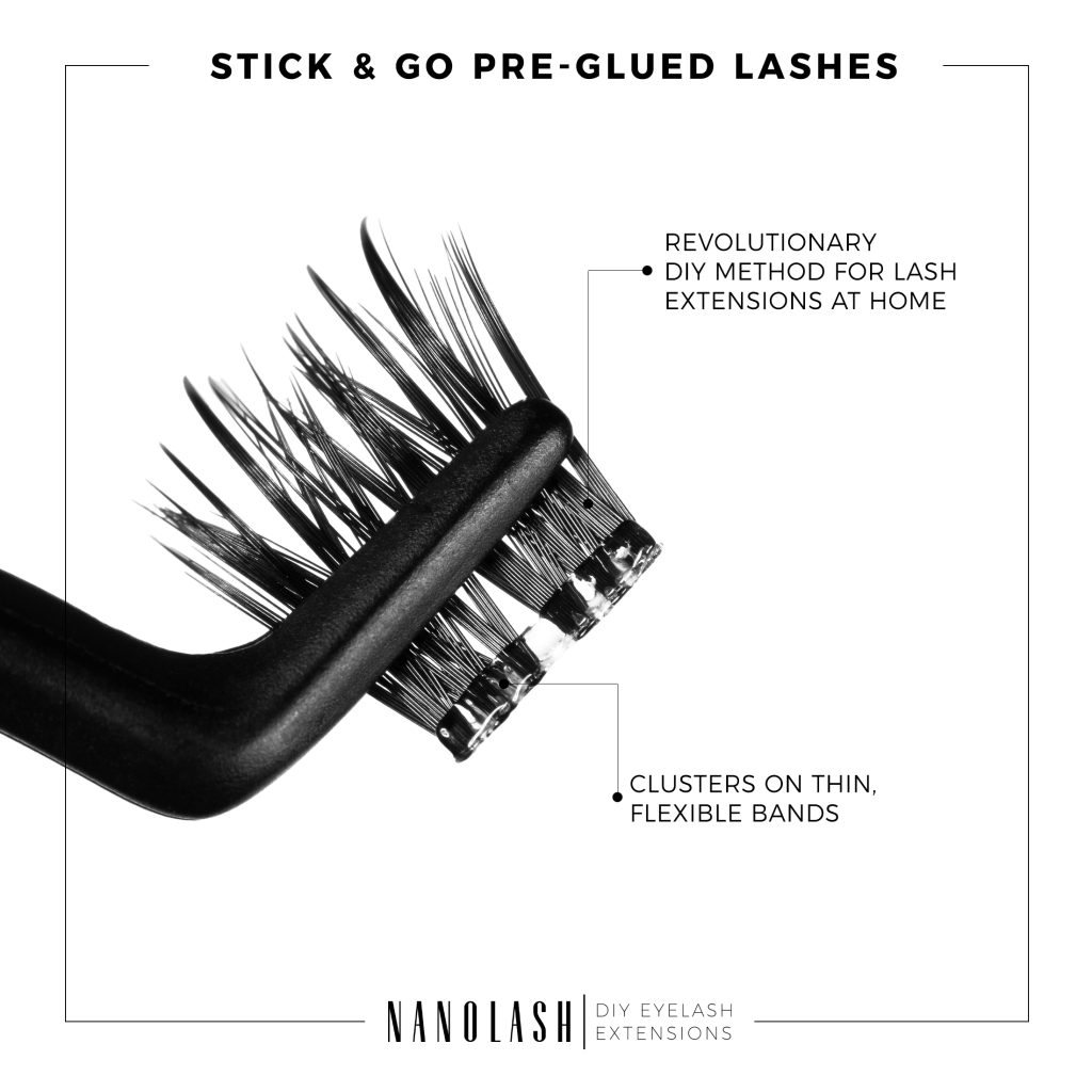 nanolash grappes cils pre colles